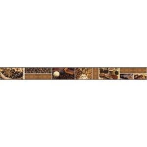 Samolepící bordura D43-02, rozměr 5 m x 4,3 cm, káva, IMPOL TRADE