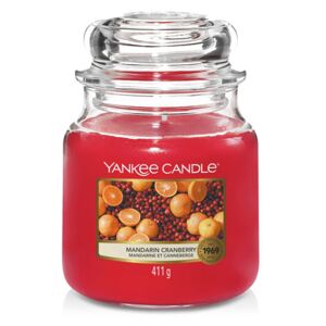 Svíčka Yankee Candle Mandarin Cranberry střední červená
