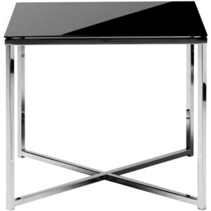 Konferenční stolek Claire 50x50 cm, sklo, černá