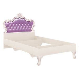 Dětská postel Comtesa 120x200cm - alabastr/fialová