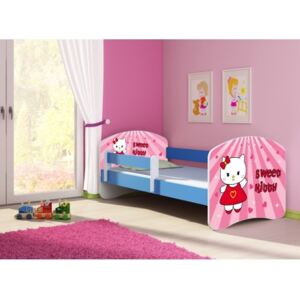 Dětská postel ACMA II Modrá 140x70 + matrace zdarma