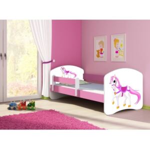 Dětská postel ACMA II Růžová 160x80 + matrace zdarma