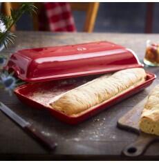 Forma na pečení 2 ks tradičního středomořského chleba- ciabatty, granátová 345502