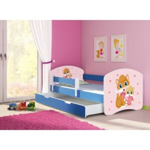 Dětská postel ACMA II Modrá 180x80 + matrace zdarma