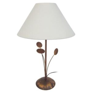 Cdiscount stolní dekorativní lampa Orbis, hnědá/ bílá