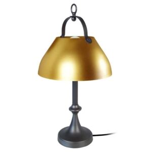 Cdiscount kovová stolní lampa v retro stylu, atracitová/ zlatá