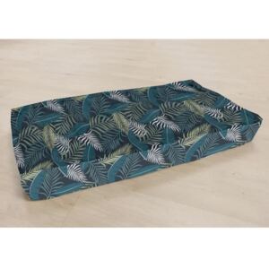Cotton Wood potištěná podlahová matrace PARADISE modrá - 120 × 60 cm