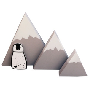 Dekorace na poličku - hory barva: šedá, Velikost: 15 cm