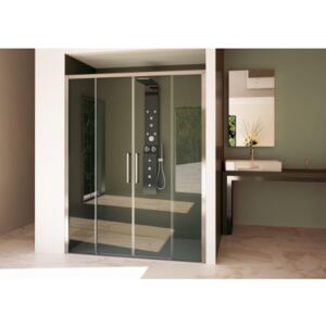 Sprchové dveře HOPA URBAN ESSENCE N2FS - 145,5 - 150 cm, 200 cm, Ossidato - matný hliník, Čiré bezpečnostní sklo - 6 mm BEN23A1