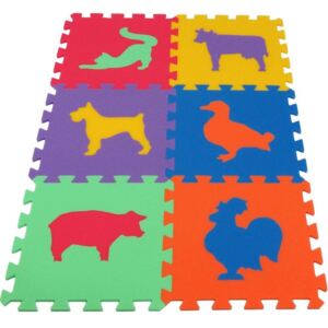 Pěnový koberec MAXI Zvířata III silný - 6 barev