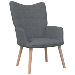 Relaxační židle 62 x 68,5 x 96 cm tmavě šedá textil