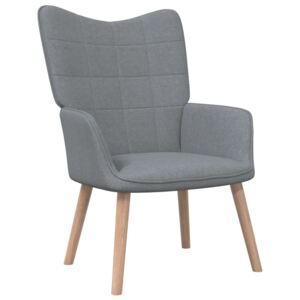 Relaxační židle 62 x 68,5 x 96 cm světle šedá textil