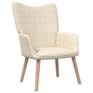 Relaxační židle 62 x 68,5 x 96 cm krémová textil