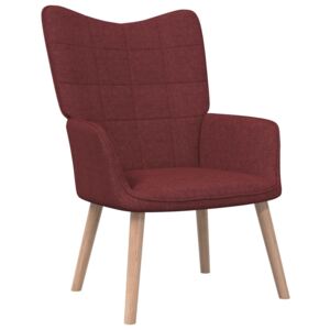 Relaxační židle 62 x 68,5 x 96 cm vínová textil