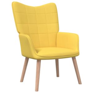 Relaxační židle 62 x 68,5 x 96 cm hořčicově žlutá textil