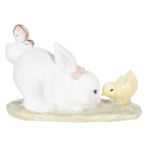 Velikonoční dekorace králíka s kuřetem - 25*12*16 cm