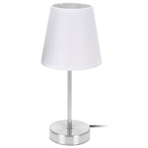 DekorStyle Noční lampa stolní kovová 29,5 cm bílá
