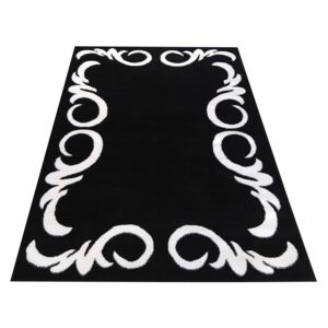 Moderní kusový koberec Soho 02 černý / bílý Rozměr: 160x220 cm