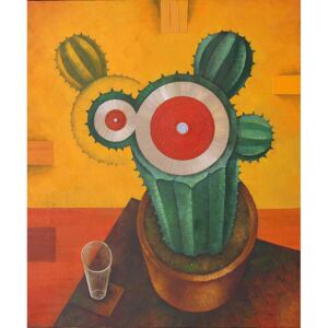 Ručně malovaný obraz Eugene Ivanov - Kaktus