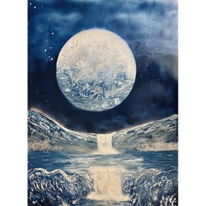 Ručně malovaný obraz Marie Javorková - Blue Moon