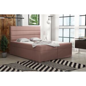 Boxspringová postel INGA 180x200 - růžová