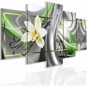 InSmile ® Abstraktní obraz vanilka Green Velikost (šířka x výška): 150x75 cm