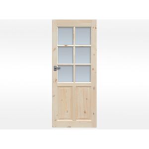 RADEX Interiérové dveře Londýn s bezpečnostním sklem 6S - 60 cm P