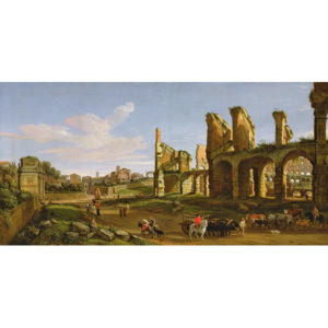 Obraz, Reprodukce - The Colosseum and the Roman Forum, 1711, Gaspar van (1653-1736) Wittel