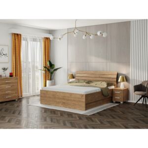 KAIRA postel příčky úložný prostor Povrchová úprava: Dub sonoma, Rozměry ( šířka x délka): 120 x 200 cm