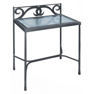Iron Art GRANADA noční stolek se sklem Barva kovu: příplatková - vyberte dle popisu níže