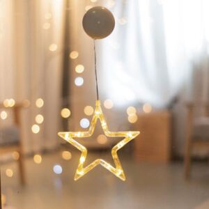 Vánoční LED hvězda s přísavkou