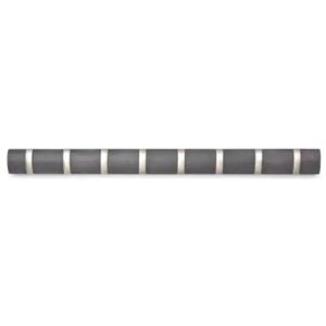Dřevěný věšák na zeď Umbra Flip 3 s kovovými háčky | šedohnědý Typ: 8 háčků