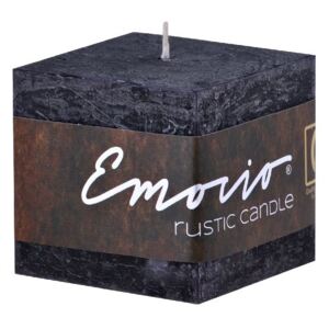 Emocio Rustic kostka 50mm černá svíčka