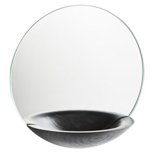 Nástěnné zrcadlo s odkládací miskou "Pocket", malé, 3 varianty - Woud Varianta: černý dub