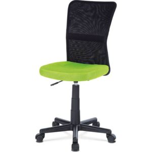 Kancelářská židle, zelená mesh, plastový kříž, síťovina černá KA-2325 GRN Art