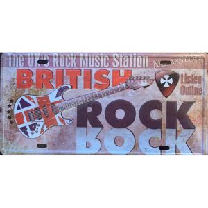 Cedule British Rock 30,5cm x 15,5cm Plechová cedule