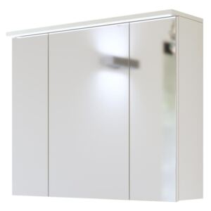 Závěsná skříňka se zrcadlem - GALAXY 844 white, šířka 80 cm, bílá