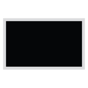 Černá nalepovací tabule s rámečkem Barva: černá 070, Druhá barva: světle šedá 072, Rozměr: Celý motiv 108x76, z toho samotná tabule 100x62 cm