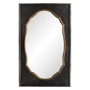Vintage nástěnné zrcadlo v černém rámu - 55*6*89 cm