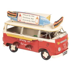Licencovaný kovový model retro hot-dog autobusu Volkswagen - 25*14*16 cm