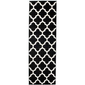 Kusový koberec Berda černý atyp 70x150, Velikosti 70x150cm