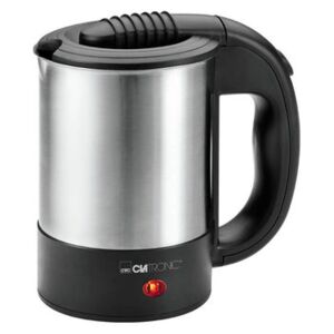 Clatronic WKR 3624 / cestovní rychlovarná konvice / 1000 W / 0.5 l / 2 hrnky+lžička+vak / stříbrná (WKR 3624)