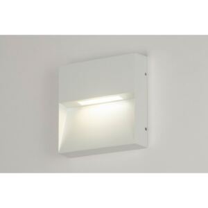 Nástěnné venkovní LED svítidlo s číslem popisným Mia White (Nordtech)