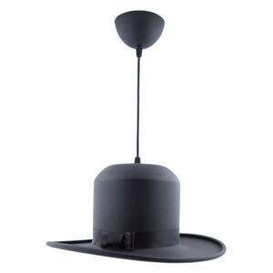 Černé závěsné svítidlo Woman Hat, ⌀ 33 cm