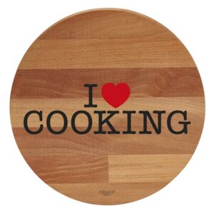 Prkénko z bukového dřeva Bisetti I Love Cooking, ø 30 cm