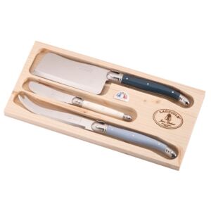 Sada 3 nožů na sýry v dřevěném balení Jean Dubost Atelier