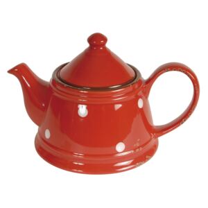 Červená keramická konvice Antic Line Tea Red, 480 ml