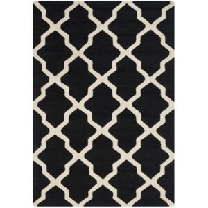 Černý vlněný koberec Safavieh Ava, 121 x 182 cm