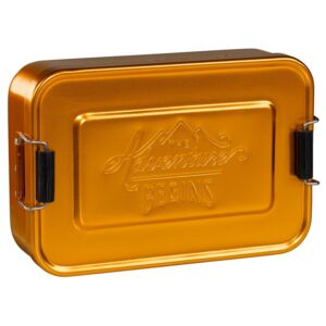 Hliníkový box na svačinu ve zlaté barvě Gentlemen's Hardware Gold Tin, 120 x 101 x 30 mm