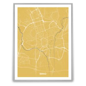 Obraz mapa Brno – silnice – mnoho variant i materiálů